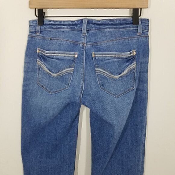White House Black Market Straight Leg Crop Stretch Jeans Size 0 - Picture 7 of 8